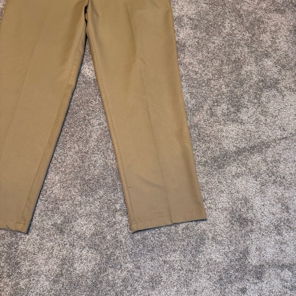 Mens Haggar Dress Pants With Elastic in the Waist 40 x 32 Big & Tall Tan - Picture 2 of 13